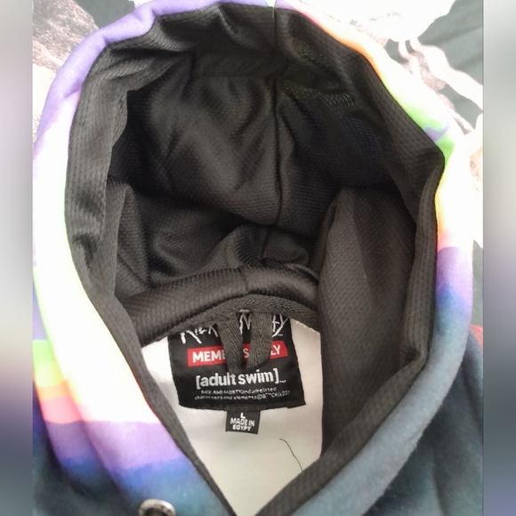 rick and morty members only sublimation psychedelic hoodie pullover hoodielarge - Picture 2 of 6